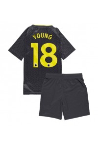 Fotbalové Dres Everton Ashley Young #18 Dětské Venkovní Oblečení 2024-25 Krátký Rukáv (+ trenýrky)